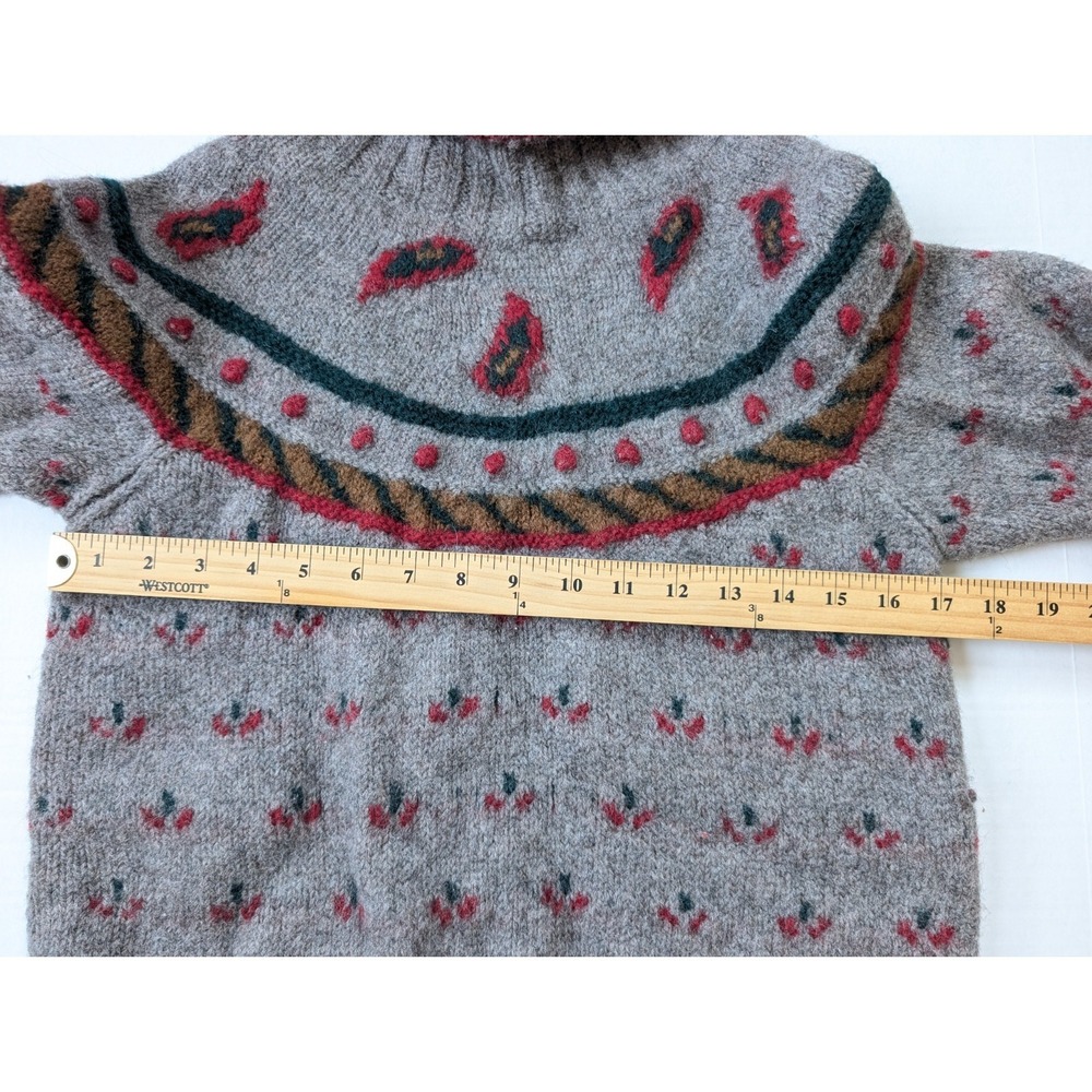 Vintage JG Hook Wool Sweater Turtleneck Womens Medium Wool Handknit - Picture 2 of 8